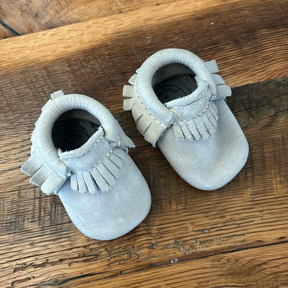 Freshly Picked Moccasins size 1 gray shoes